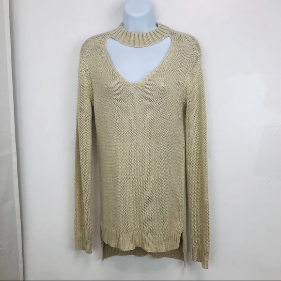 Alya Sweaters - Alya Cutout Mock Turtleneck Sweater sz S